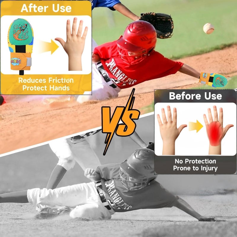 BTNES Baseball Sliding Mitt - Youth and Adult Sizes - Baseball and Softball – Hand Protection for Runners – Ambidextrous Design, Comfortable & Secure Fit for Kids, - Image 3
